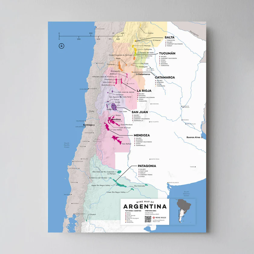 Wijnkaart Argentinië